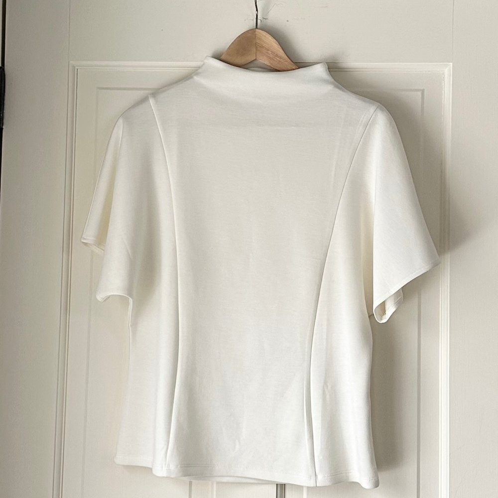 Banana Republic Ivory Flutter Sleeve Top, Women's M